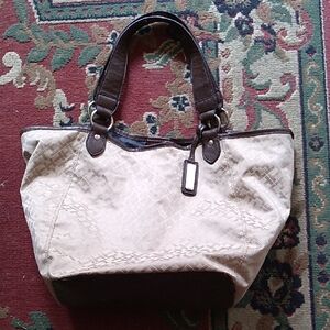 Chic Cream and Brown Women's Tote Bag